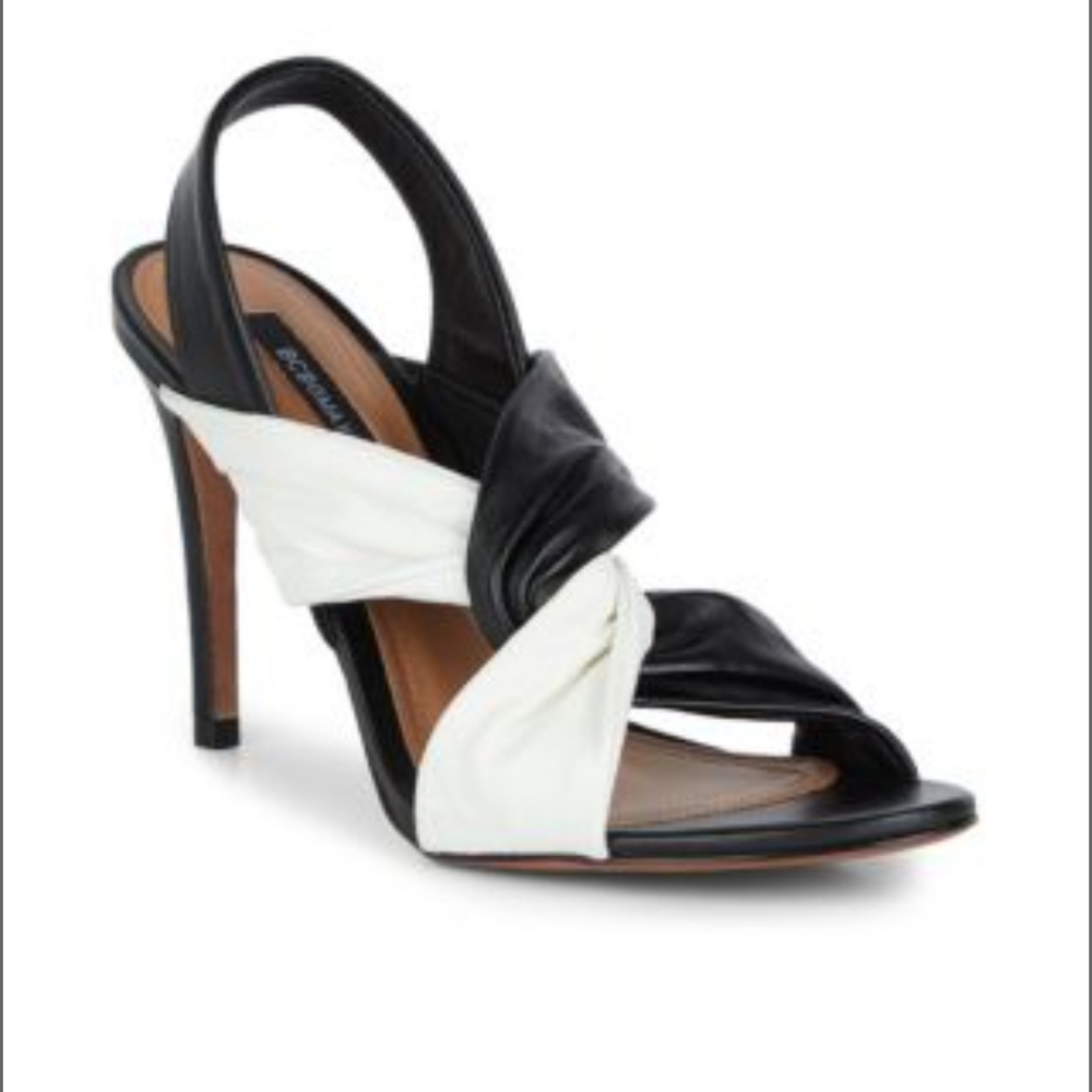 Bcbgmaxazria Talia Twist Leather Slingback Sandals size 9.5